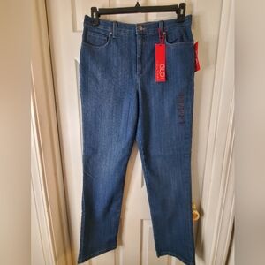 NWT GLO Gloria Vanderbilt Womens 10 Mandy Midrise Classic Fit Taper MidWash Jean